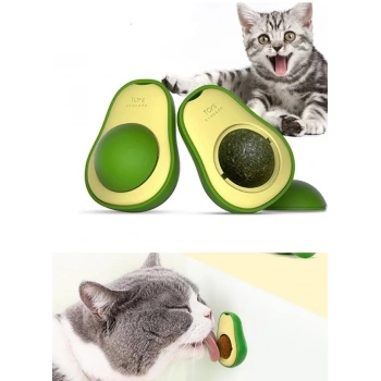 Avokado Şeklinde Catnipli Doğal Kedi Yalama Topu 6 Cm