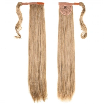 Bağlamalı Düz At Kuyruğu / Karamel Platin Röfleli