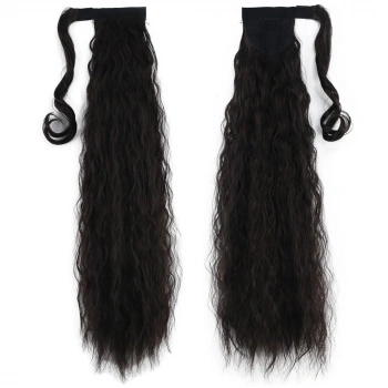 Bağlamalı Kabarık Dalgalı At Kuyruğu / Kahverengi