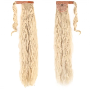 Bağlamalı Kabarık Dalgalı At Kuyruğu / Kumral Beyaz Platin Röfleli