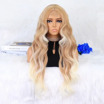 Balköpüğü Platin Röfleli Dalgalı Tül Peruk