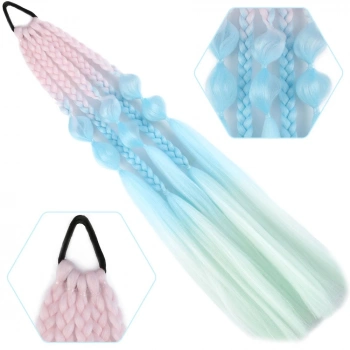 Bn ve Düz Salaş Örgülü Lastikli At Kuyruğu / ACM08