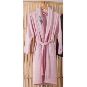 Bambu Tek Bornoz Pembe