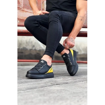 Bant Legend Kömür Sarı Kalın Taban Casual Erkek Ayakkabı