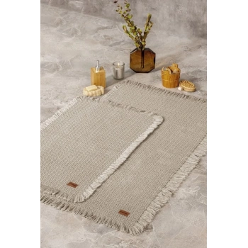 Bath Rug Set Bej 2li 75x125 60x90