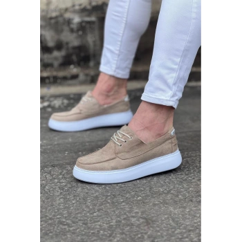 Bej Süet Ortopedik Taban Erkek Casual Ayakkabı