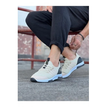 Bej Triko Erkek Spor Ayakkabı