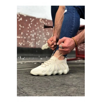 Bej Triko Sargı Taban Casual Erkek Ayakkabı