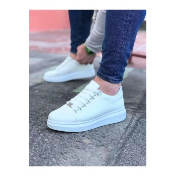 Beyaz Düz Erkek Casual Ayakkabı