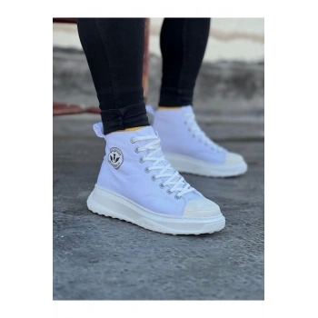 Beyaz Erkek Yarım Bilek Casual Ayakkabı