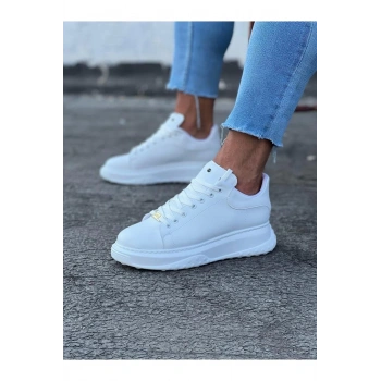 Beyaz Erkek Yüksek Taban Ayakkabı