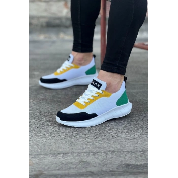 Beyaz Füme Triko Erkek Spor Ayakkabı