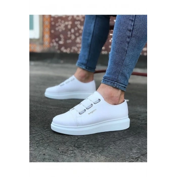 Beyaz Kalın Taban Casual Erkek Ayakkabı