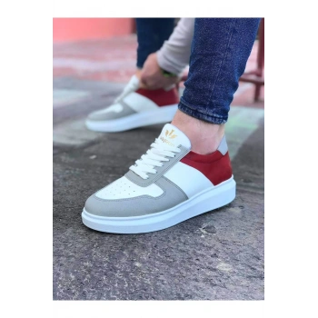 Beyaz Kırmızı Erkek Casual Ayakkabı