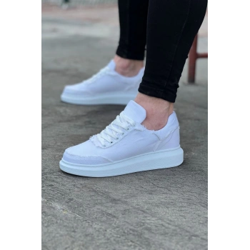 Beyaz Kot Kumaş Erkek Casual Ayakkabı