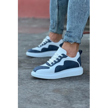 Beyaz Mavi Erkek Casual Ayakkabı