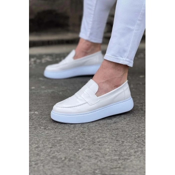 Beyaz Rugan Erkek Casual Ayakkabı