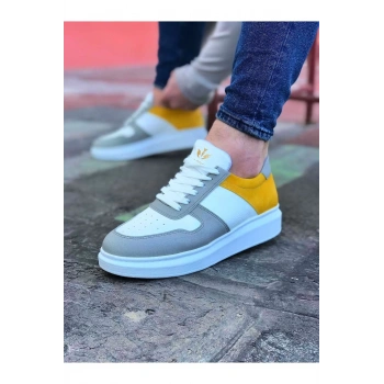 Beyaz Sarı Erkek Casual Ayakkabı