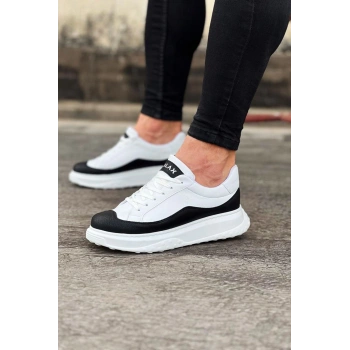 Beyaz Siyah Beyaz Erkek Ayakkabı