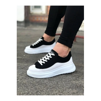 Beyaz Siyah Erkek Ayakkabı