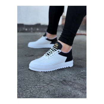 Beyaz Siyah Erkek Casual Ayakkabı