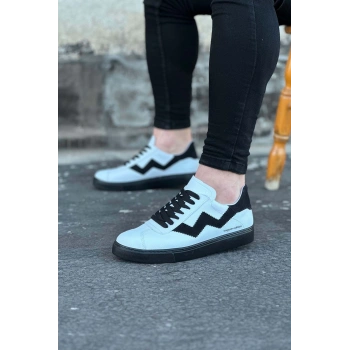 Beyaz Siyah Erkek Casual Ayakkabı