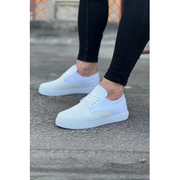 Beyaz Triko Erkek Casual Ayakkabı