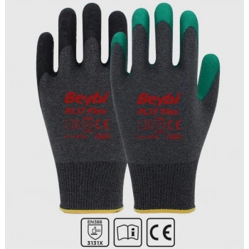 Beybi PL17 Flex Likralı İpten Örme Lateks Eldiven NO:9