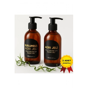 Burlumbuş Otu Vücut Sızıları Için Ağrı Ve Masaj Jeli 120 ml 2li Set