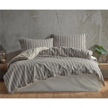 Butik Native Serisi Çift Kişilik Nev Takımı Madras v1 Gri