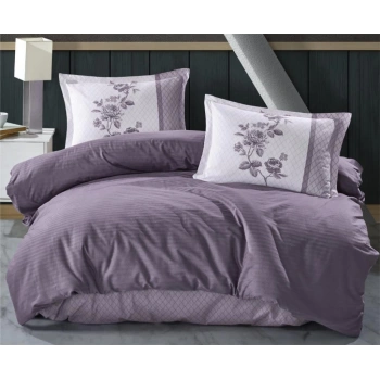 Butik Serisi Çizgili Ranforce Çift Kişilik Nev Takımı Suave v3 Lila