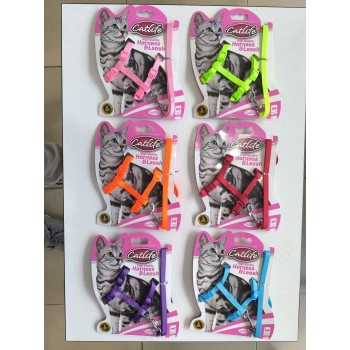 Catlife Kedi Göğüs Bel Tasması + Gezdirme İpi