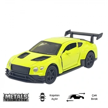 Çek Bırak Metal Küçük Arabalar 8 cm - 6411A - Açık Yeşil