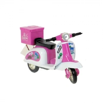 Çek Bırak Metal Vespa Motor  Cm - FY361A-D - Pembe