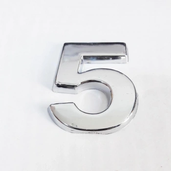 Cemax 5 Rakamı 3,75 cm Krom Yapışkanlı