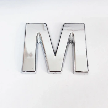 Cemax M Harfi  3,75 cm Krom Yapışkanlı