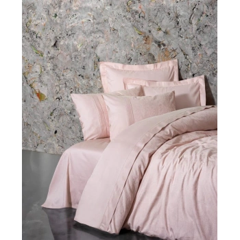 Çift Kişilik Jakarlı Saten Nev Takımı Jana Pembe