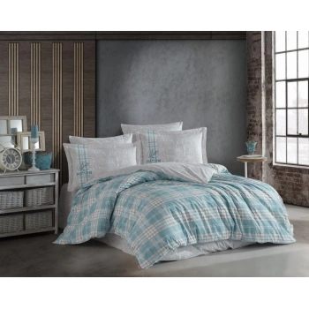 Çift Kişilik Poplin Nev Denim Turkuaz