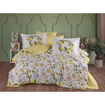 Çift Kişilik Poplin Nev Lemonty Sarı