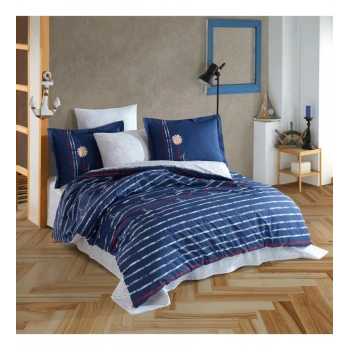 Çift Kişilik Poplin Nev Olimpia Lacivert