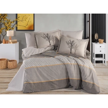 Çift Kişilik Poplin Nev Tanya Kahve