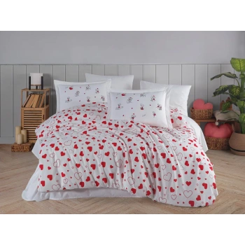 Çift Kişilik Poplin Nev Venüs Kırmızı