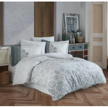 Çift Kişilik Poplin Nev Takımı İrene Gri