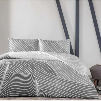 Çift Kişilik Ranforce Nev Takımı Crumbly Gri