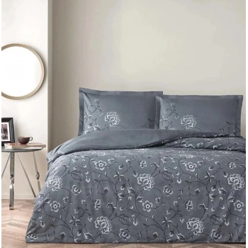 Çift Kişilik Saten Nev Takımı Violetta Antrasit