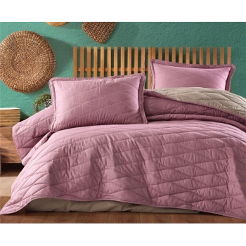 Çift Kişilik Yatak Örtüsü Lorna v4 Gülkurusu