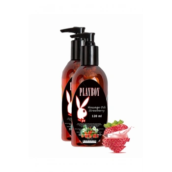 Çilek Aromalı Vücut Masaj Yağı 120ml Strawberry Flavored Massage Oil 2 Adet