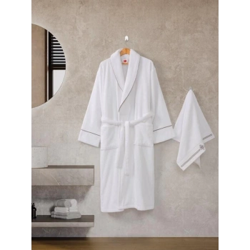 Classic Bornoz Seti Güher L-XL Erkek