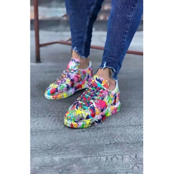 Çok Boyalı Erkek Casual Ayakkabı