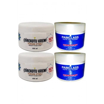 Çörek Otu Kremi XL Boy Sızılara Masaj Bakım Kremi 2x200 ml+Painclass Kuyruk Yağı 2x100 ml Kremi